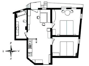 Grundrissplan (52 m2)