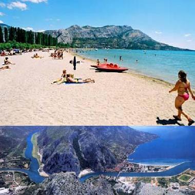 Traumhafter Sandstrand von Duce / Luftbild von Omis