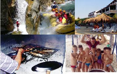 Canyoning /Raftingtor/Strand/Grillfisch/Kinder (alles sehr nah)