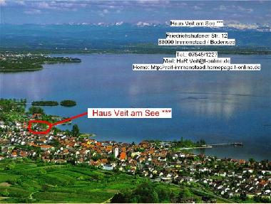 Lage von Haus Veit am See *** in Immenstaad / Bodensee
