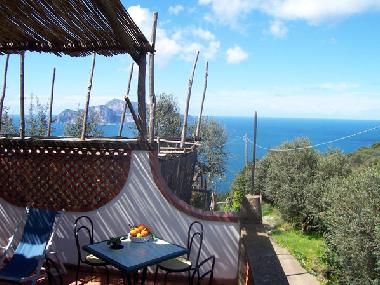 Blick auf Capri und den Golf von Neapel