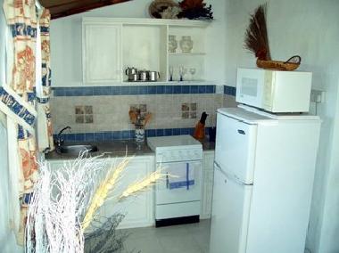 Die K�che des Studio-Apartments im Obergeschoss.