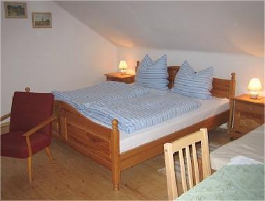 Blick in das Dreibettzimmer