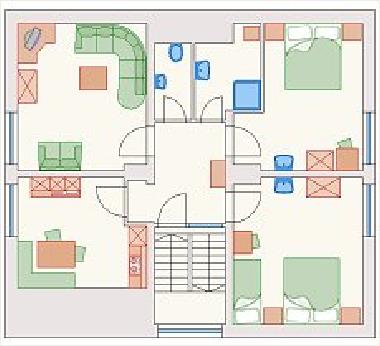 Grundriss der Ferienwohnung