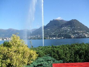 Lugano mit Blick auf den See