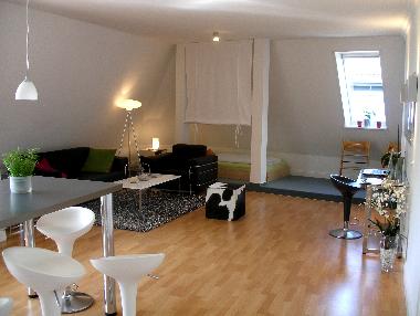 �bersicht Wohnraum - reichlich Platz auf ca. 50 m�