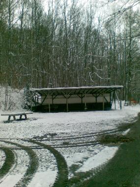 Grillplatz im Winter