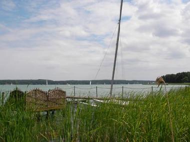 Ausblick vom Steg auf den See