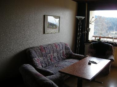 Bequeme Sitzgarnitur im Wohnzimmer