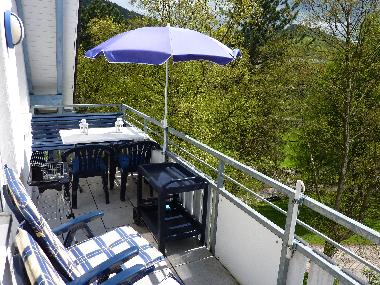 Fewo A****: Balkon mit Kurpark- Ettelsberg- und Seilbahnblick 