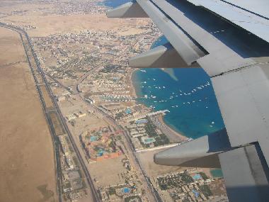 Anflug auf Hurghada