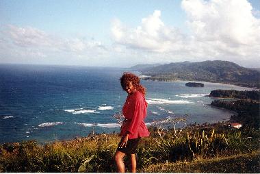 Aussicht auf Cabarita Island und die Bucht von Port Maria