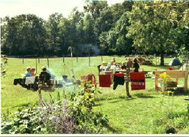 Ein Grillfest auf der groen Wiese