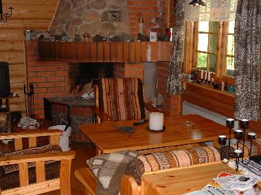 offener kamin und wohnbereich