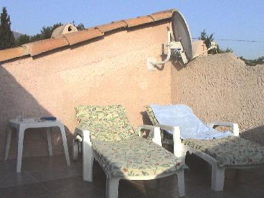 Dachterrasse mit Liegen