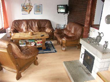 Wohnzimmer mit Kamin