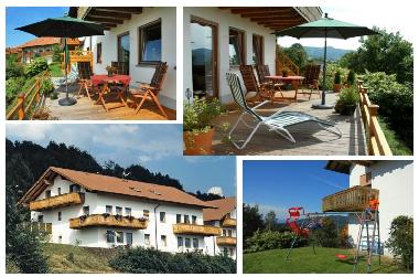 Haus (unbebauten Sdhanglage); Terrasse; Spielplatz am Haus