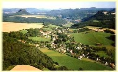 Th�rmsdorf mit Festung K�nigstein und Lilienstein