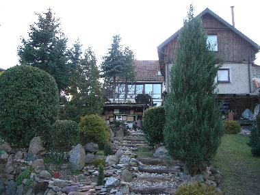 R�ckansicht rechts im Bild Ferienwohnung