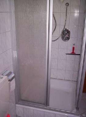 Grosses Tageslichtbad mit Spiegelschrank, groer Einstieg Dusche