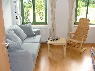 bequeme Schlafcouch im Wohnzimmer