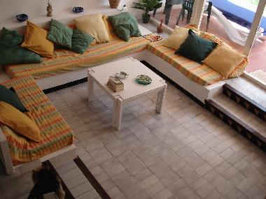 Das gemtlich eingerichtete Wohnzimmer