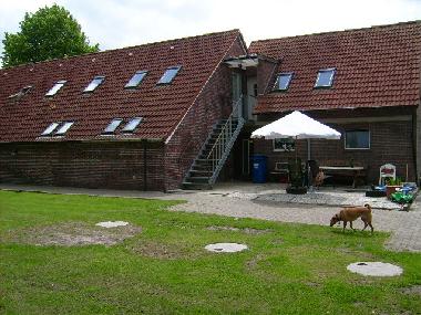 Innenhof mit Aufgang zur Ferienwohnung