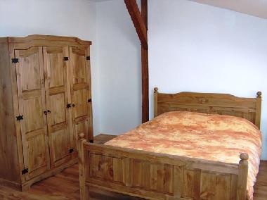 Schlafzimmer mit einem Doppelbett mit wunderbarer Aussicht