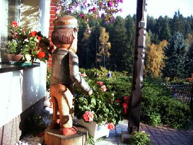 Holzfigur zur Begr��ung unserer G�ste