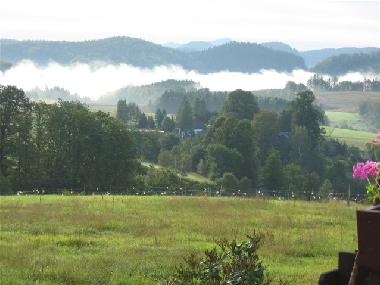 Blick von der Terrasse der Fewo 1