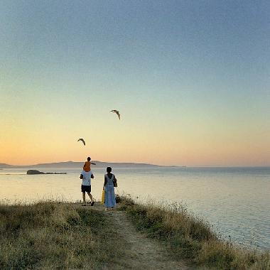 Spaziergang bei Sonnenuntergang