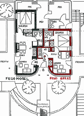 Grundriss unserer Ferienwohnungen
