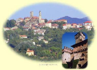 Tagliolo Dorf und seinem ber�hmten Schloss.