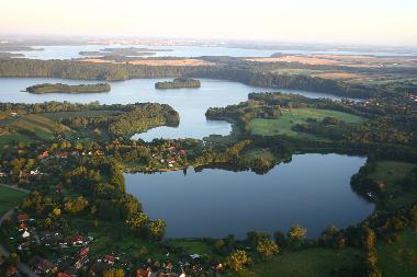 Pinnow und seine Seen aus der Vogelperspektive