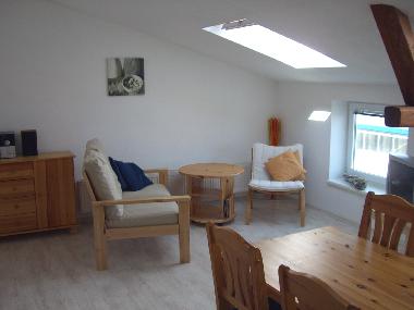 Wohn- und Schlafbereich im Dachgeschoss