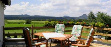 Blick vom Balkon der Wohnung Panorama fr 2-4 Pers,