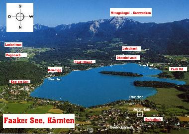 Drobollach von Nord nach S�d - wei�er Rahmen unser Haus