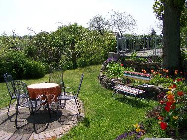 Terrasse direkt vor dem Ferienhaus 