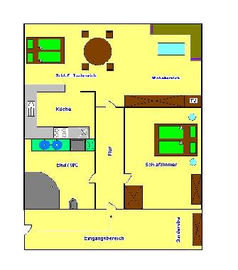 Grundriss der Ferienwohnung