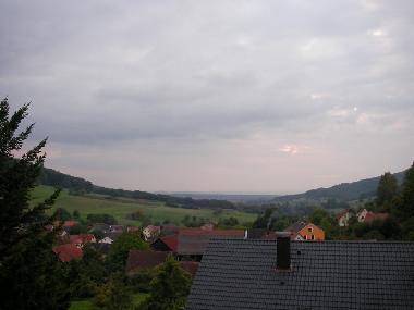 Blick vom Schlafzimmerfenster Richtung Bamberg