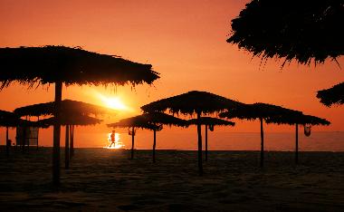 Beach close to the villa (sunset view)