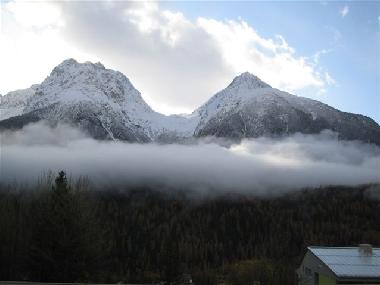 Blick aus der Wohnung - erste Schnnee
