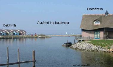 Ausfahrt aus dem Kanalsystem des Villaparks ins IJsselmeer