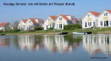 Haustyp Schakel, alle mit Garten am Wasser