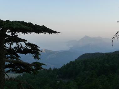 Cirali Bucht vom Berg