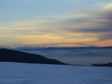 Abendstimmung mit Fernsicht / Wanderparadies