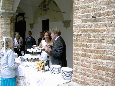 die Hochzeitstorte im Kloster San Francesco, 2008