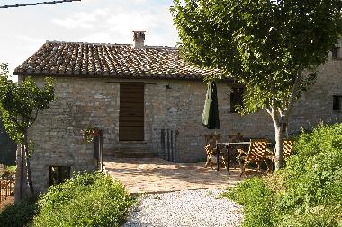 Terasse und Eingang von Ferienwohnung Girasole