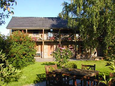 berdachter Balkon der Ferienwohnung 1. Etage