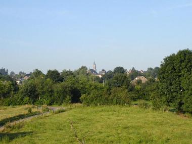 Blick auf Hombourg Kirche